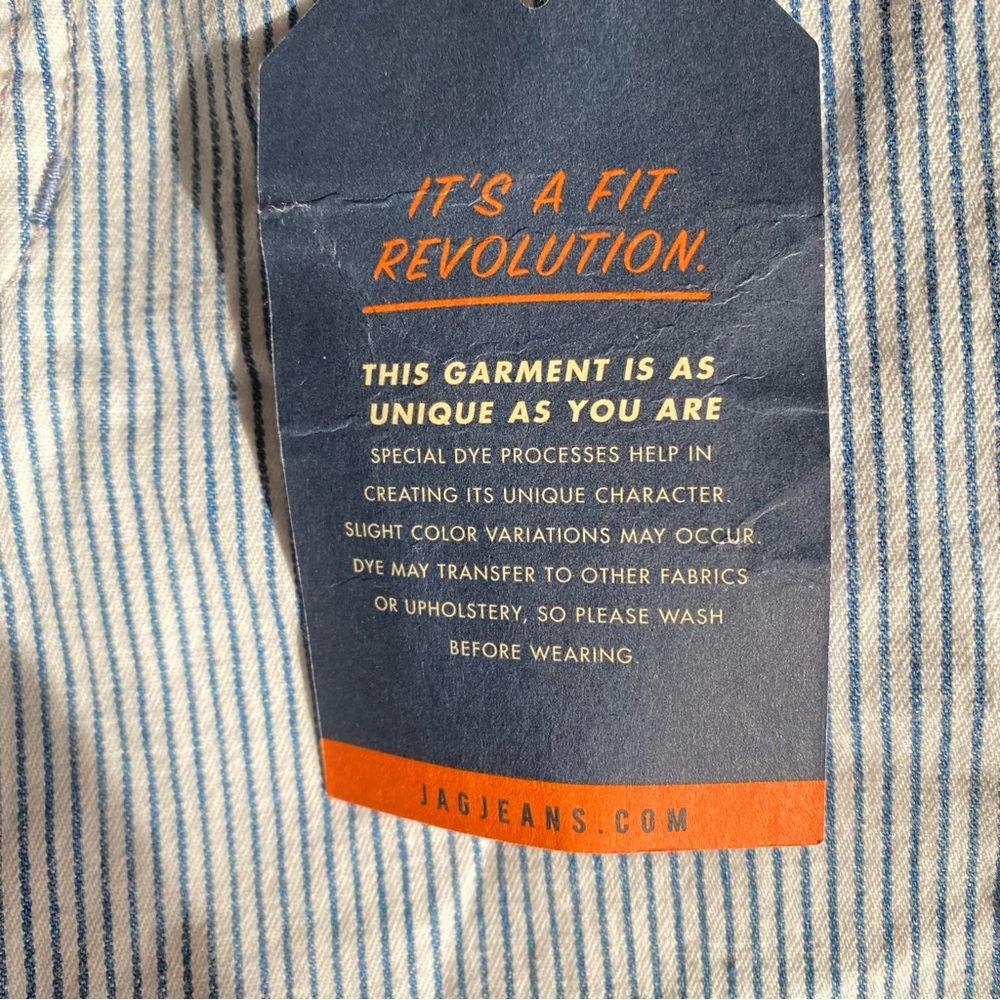 Jag Counter Girlfriend Jeans in Railroad Pinstripe Bleach-Wash Size 22W NWT - Picture 16 of 16